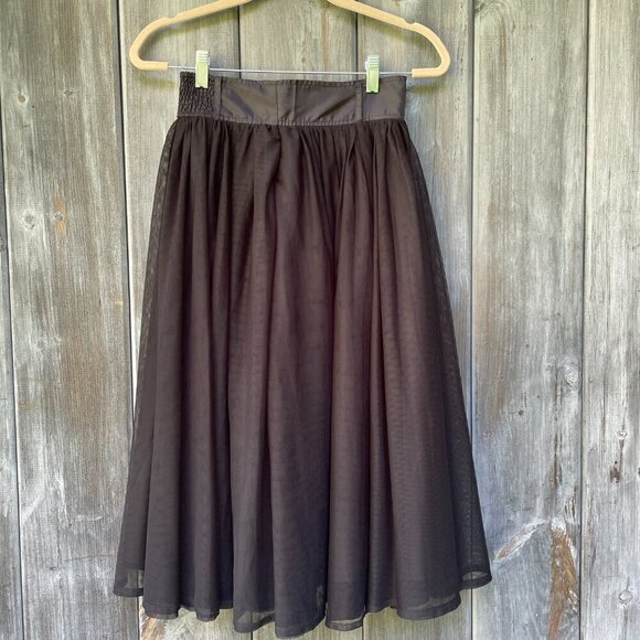 eShakti Formal Black A-Line Skirt Womens Size S/4 Whimsigoth Fairycore Ballet - Picture 3 of 12